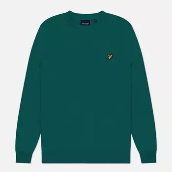 Мужской свитер Lyle & Scott Cotton Crew Neck Regular Fit, цвет зелёный, размер XXL