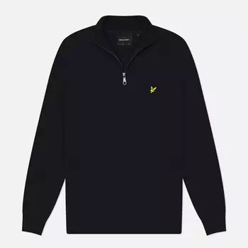 Мужской свитер Lyle & Scott Cotton Merino Quarter Zip, цвет синий, размер XXL