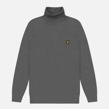Мужской свитер Lyle & Scott Cotton Merino Turtleneck, цвет серый, размер L