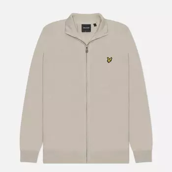 Мужской свитер Lyle & Scott Full Zip Regular Fit, цвет бежевый, размер L