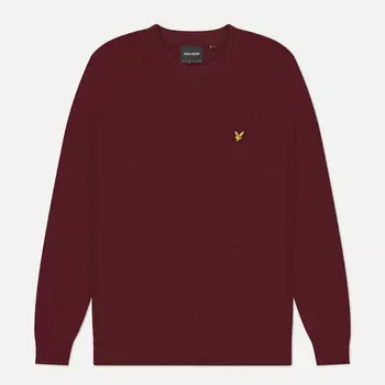 Мужской свитер Lyle & Scott Lambswool Blend Crew Neck, цвет бордовый, размер S