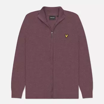 Мужской свитер Lyle & Scott Lambswool Blend Zip Through, цвет розовый, размер L