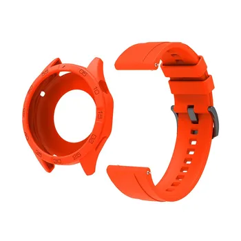 Силиконовый защитный чехол + ремешок для Huawei Watch GT4 GT5 46 мм Smart Watch Band Huawei GT4 46mm чёрный