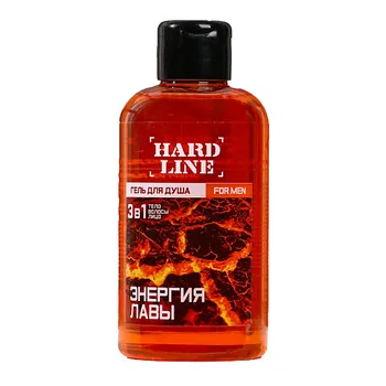 HARD LINE Гель для душа 3в1 "Энергия лавы", аромат мужского парфюма 300.0