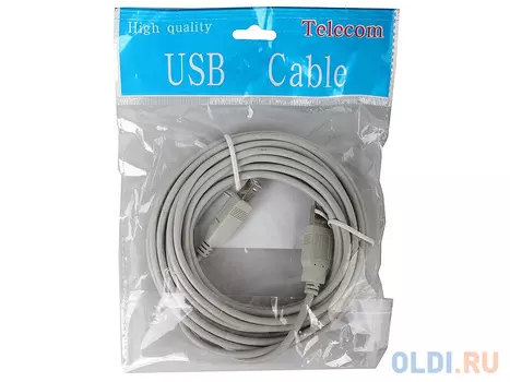 Кабель USB 2.0 AM/BM Telecom 5м, [TC6900-5.0M]