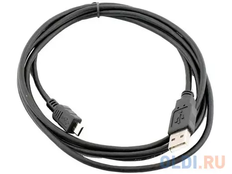 Кабель microUSB 1м VCOM Telecom VUS6945-1M круглый черный