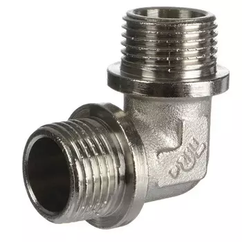Уголок никель 1/2" Н-Н с ограничителем