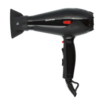 DEWAL PROFESSIONAL Фен Spectrum черный, ионизация, 2 насадки, 2200 Вт