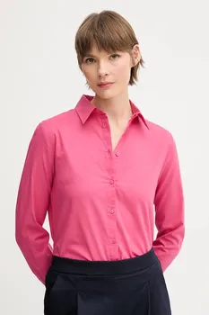 Хлопковая рубашка United Colors Of Benetton, розовый