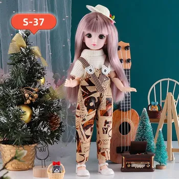 30 см мини подвижная 23 шарнирная кукла игрушка для девочек 3D большие глаза BJD принцесса полная одежда коллекция платьев детская кукла подарок clothes and doll