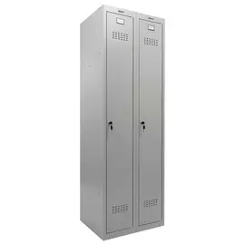 Шкаф металлический для одежды Brabix lk 21-80, усиленный, 2 секции,1830х800х500 мм, 37 кг,291129