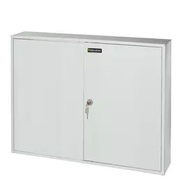 Шкафчик (ключница) на 300 ключей Brauberg, 730х550х140 мм, с замком, +300 брелоков, серый, 290341