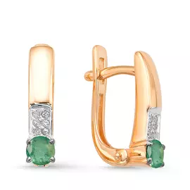 Серьги с английским замком из золота 22546-101