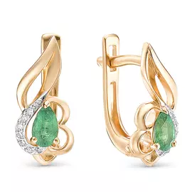 Серьги с английским замком из золота 22581-101