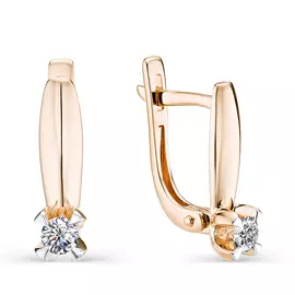 Серьги с английским замком из золота 22645-100