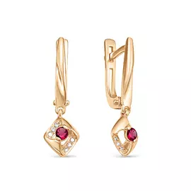 Серьги с английским замком из золота 22918-103