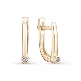 Серьги с английским замком из золота 22922-100