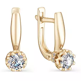 Серьги с английским замком из золота 22932-100