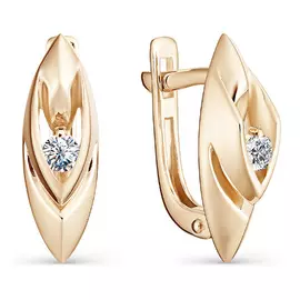 Серьги с английским замком из золота 22967-100