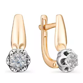 Серьги с английским замком из золота 22971-100