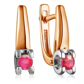 Серьги с английским замком из золота 22974-103