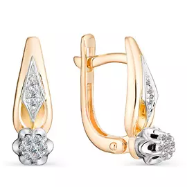 Серьги с английским замком из золота 22979-100