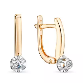 Серьги с английским замком из золота 22992-100