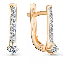 Серьги с английским замком из золота 22994-100