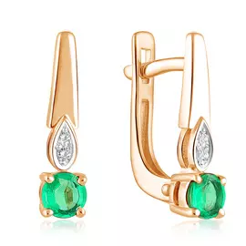 Серьги с английским замком из золота 23002-101