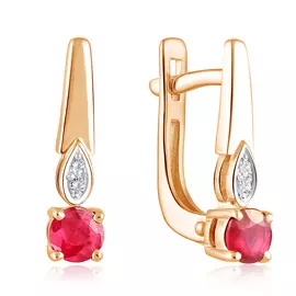 Серьги с английским замком из золота 23002-103