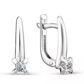 Серьги с английским замком из золота 23019-200