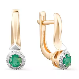 Серьги с английским замком из золота 23084-101