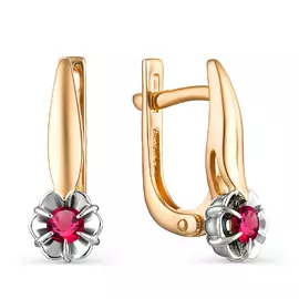 Серьги с английским замком из золота 23091-103