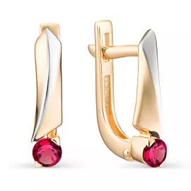 Серьги с английским замком из золота 23098-103