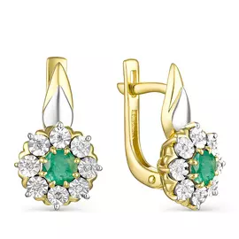 Серьги с английским замком из золота 23101-301