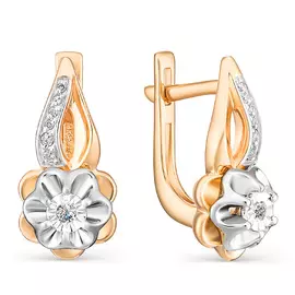 Серьги с английским замком из золота 23107-100