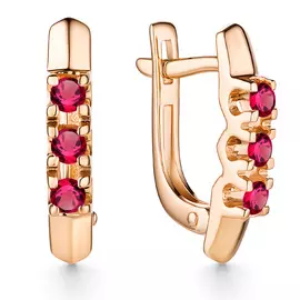 Серьги с английским замком из золота 23134-103
