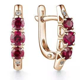 Серьги с английским замком из золота 23208-103