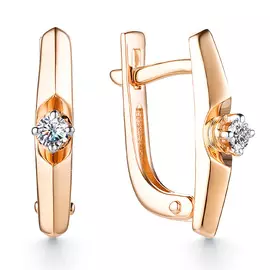Серьги с английским замком из золота 23253-100