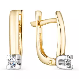 Серьги с английским замком из золота 23263-300