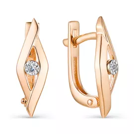 Серьги с английским замком из золота 23275-100