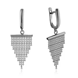 Серьги с английским замком из серебра OR9024-Rt