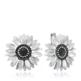 Серьги с английским замком из серебра С-15002