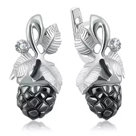 Серьги с английским замком из серебра С-15013
