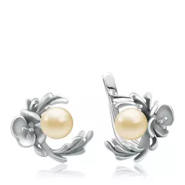 Серьги с английским замком из серебра С-15401