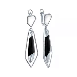 Серьги с английским замком из серебра SE2267_SR_OX_WG
