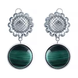 Серьги с английским замком из серебра SE2269_SR_MH_WG