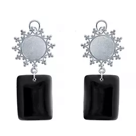 Серьги с английским замком из серебра SE2275_SR_OX_WG