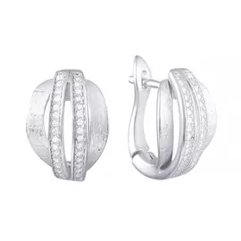 Серьги с английским замком из серебра SE31602-BMY_SR_001_WG