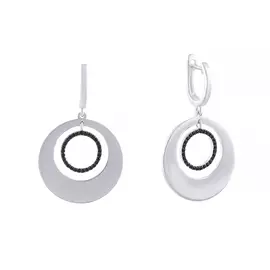 Серьги с английским замком из серебра SE3589_SR_SP_WG